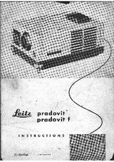 Leica Pradovit F manual. Camera Instructions.